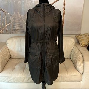 Athleta Featherless Hooded Long Jacket Vented